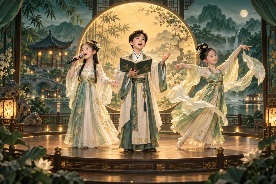 AI主题创作：孩子们的诗乐舞台